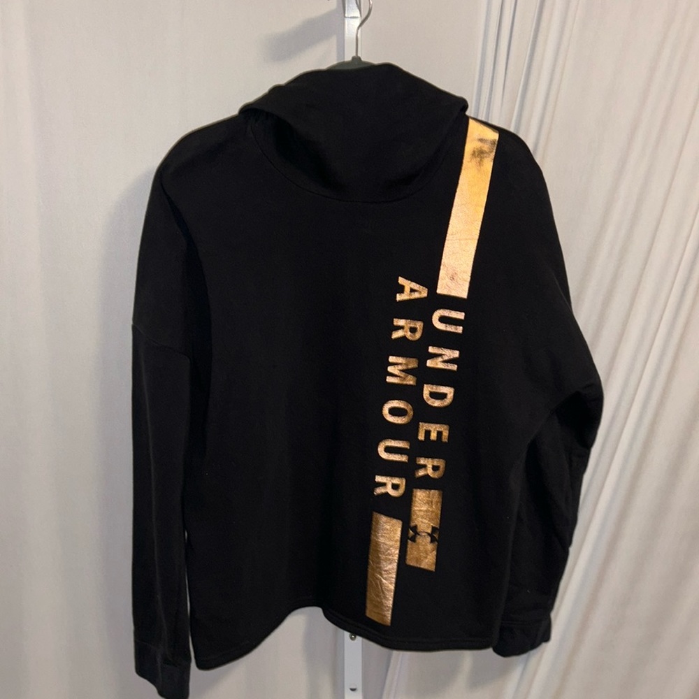 Under Armour Rival Black Hoodie Loose Fitting Large